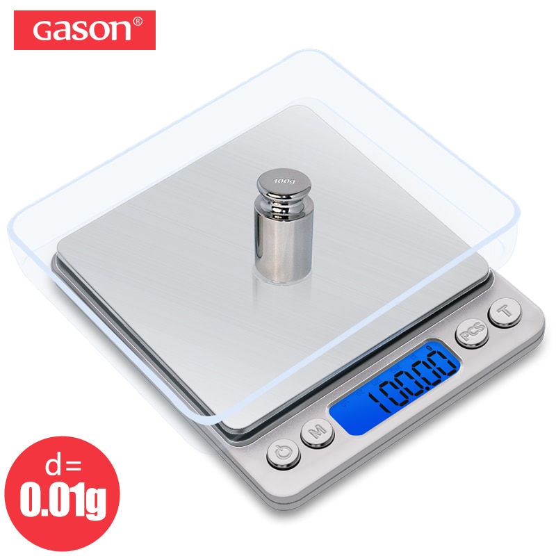 GASON Z1s Digital Pocket Scale Mini Kitchen Stainless Steel Precision Jewelry Electronic Balance Weight Gold Grams (500gx0.01g)/GASON Z1